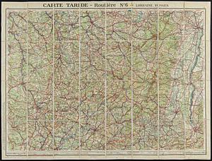 Carte Taride - routière no. 6 - Lorraine, Vosges