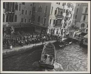 The canals of Venice, Italy did not offer the men of the USS Yellowstone the worries usually encountered by visitors