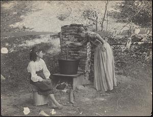 Woman stirring a pot