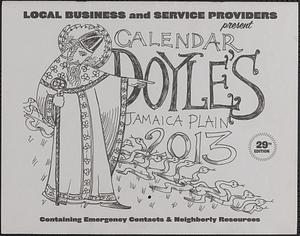 Local business and service providers present calendar Doyle's Jamaica Plain 2013