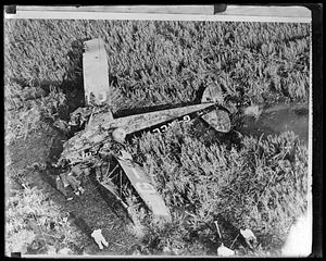 Crashed airplane G-ACCV
