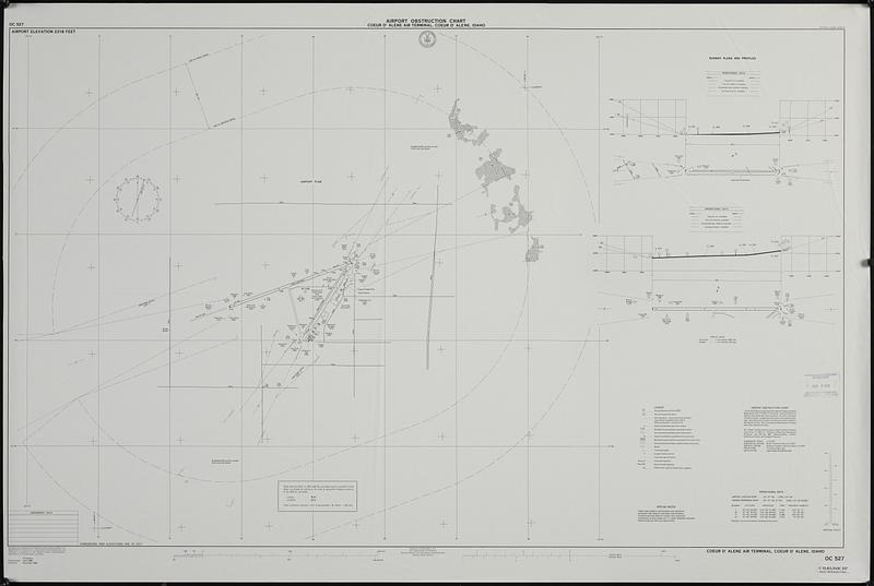 Airport obstruction chart, OC 527, Coeur d'Alene Air Terminal, Coeur d'Alene, Idaho