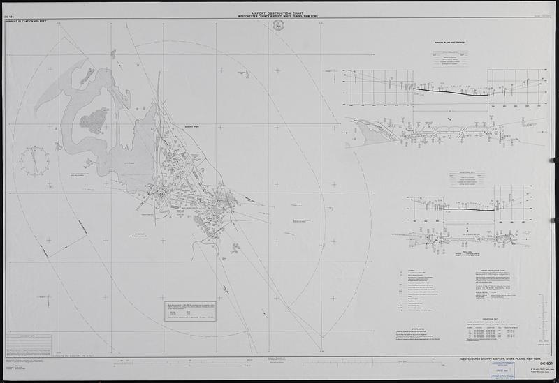 Airport obstruction chart, OC 651, Westchester County Airport, White Plains, New York
