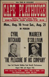 In person Cyril Ritchard, Maureen O'Sullivan in "The Pleasure of his Company"