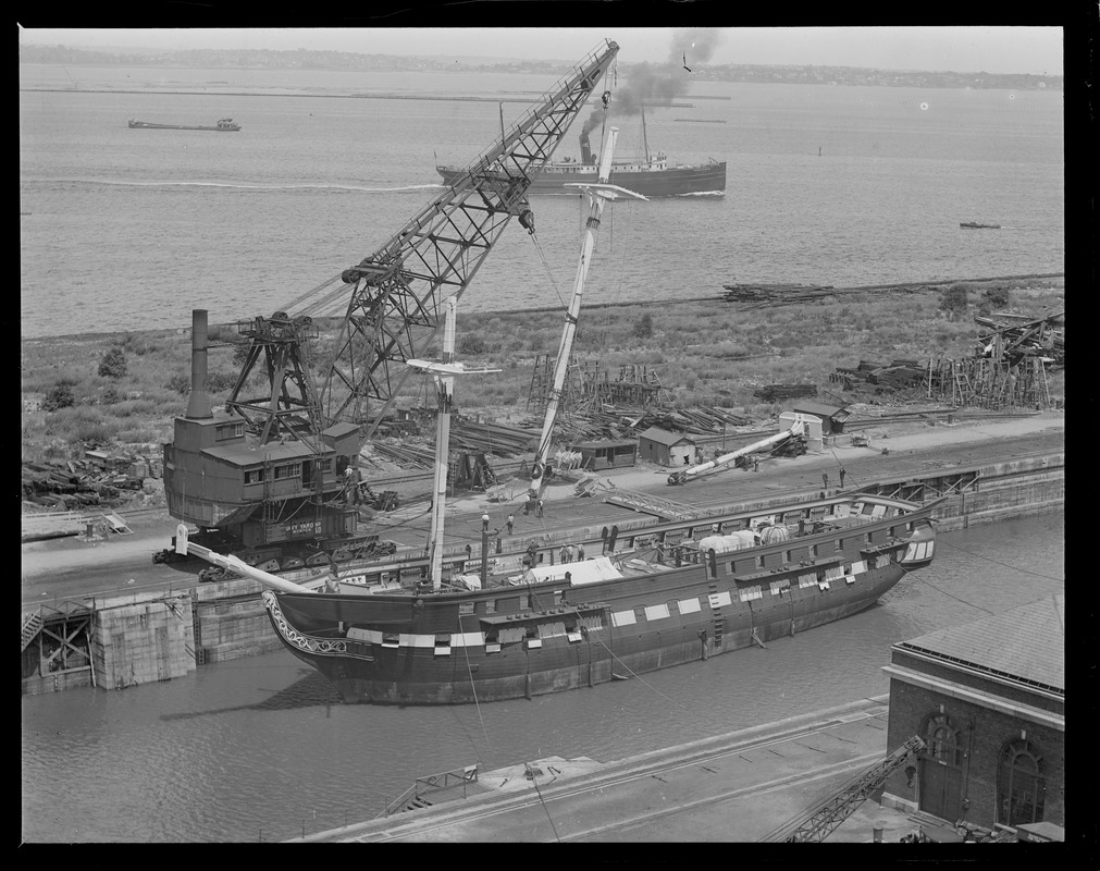USS Constitution in South Boston drydock