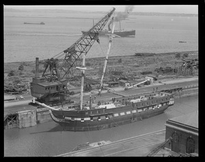 USS Constitution in South Boston drydock