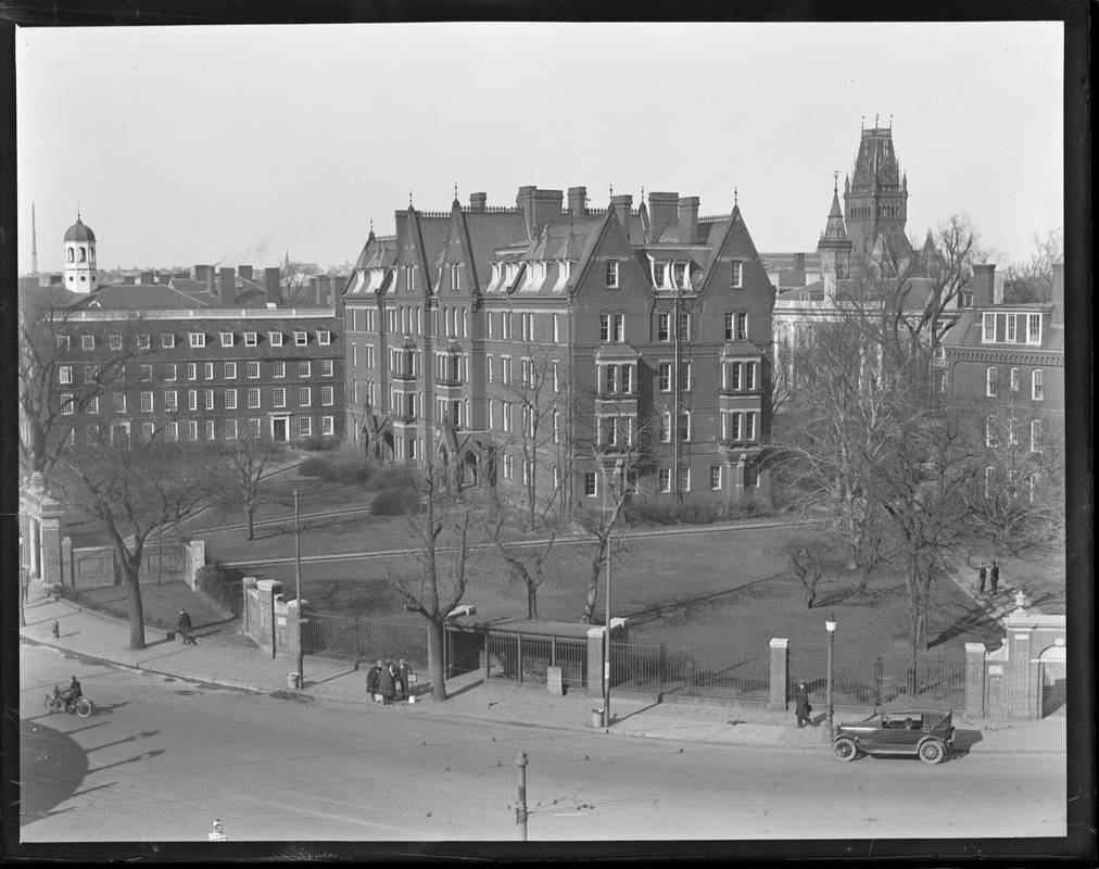 Harvard College, Cambridge, from bank building, Harvard Square