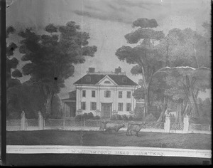 Longfellow house story - Washington's HQs, Brattle St., Cambridge