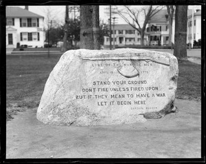Famous stone on the green, Lexington
