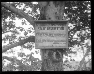 Sign posted with laws for state reservation