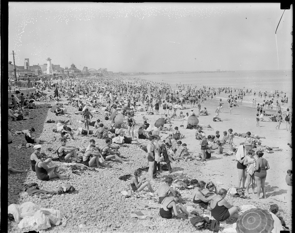 Revere Beach, showing bathers & amusements