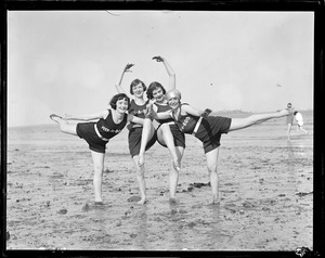 Peek-a-boo bathing girls