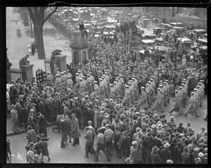 West Point cadets marching into Public Garden