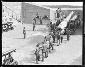 Loading the big guns at Boston Harbor fort