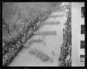 West Point cadets parade in Boston on Beacon St.