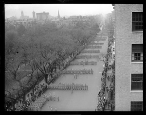 West Point cadets parade on Beacon St.