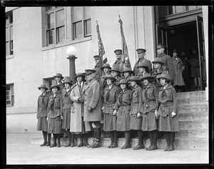General Edwards with Girl Scouts
