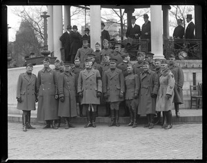 Gen. Edwards and staff at Parkman Bandstand on Boston Common
