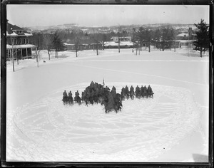 Calvary exercises in the snow