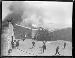 Firing big guns - Fort Standish, Lovell's Island, Boston Harbor