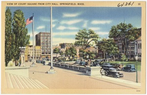 View of Court Square from city hall, Springfield, Mass.