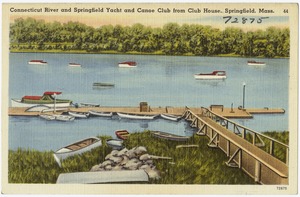 Connecticut River and Springfield Yacht and Canoe Club from club house, Springfield, Mass.