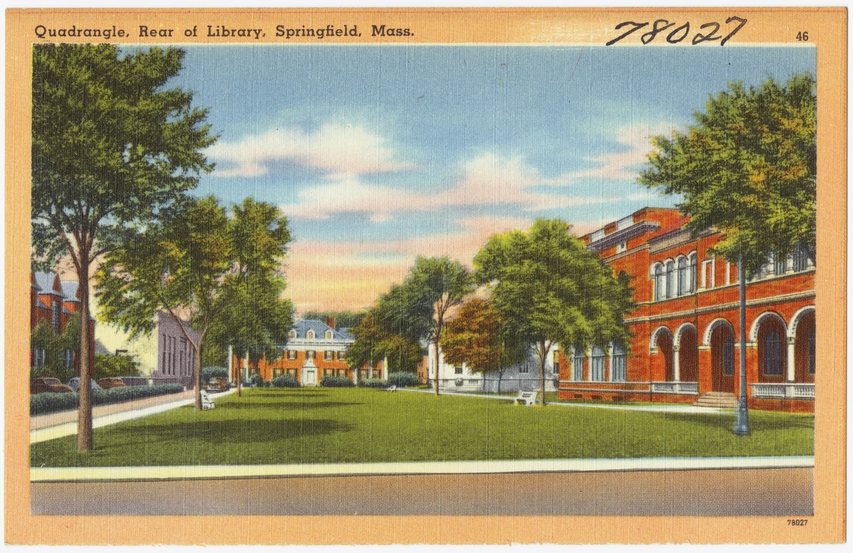 Quadrangle, rear of library, Springfield, Mass.