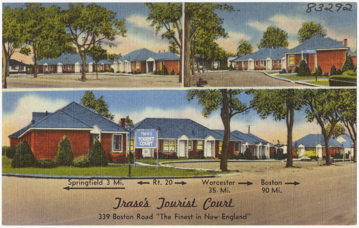 Trase's Tourist Court, 339 Boston Road, "The finest in New England"