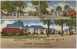 Trase's Tourist Court, 339 Boston Road, "The finest in New England"