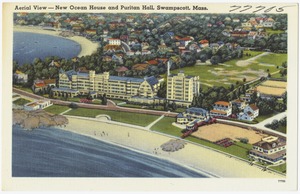 Aerial view -- New Ocean House and Puritan Hall, Swampscott, Mass.