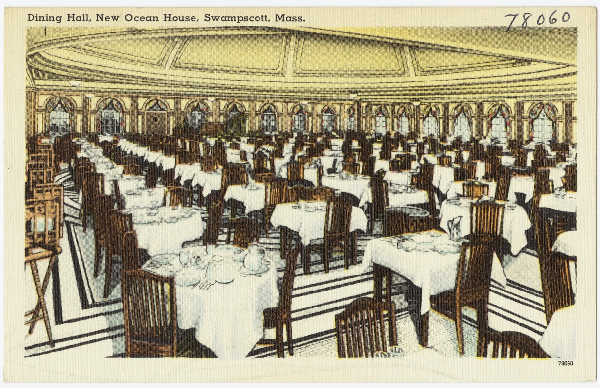 Dining hall, New Ocean House, Swampscott, Mass.