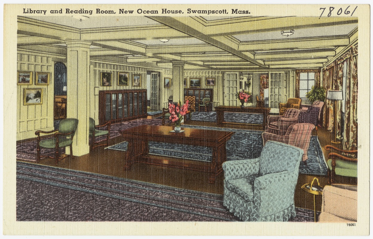 Library and reading room, New Ocean House, Swampscott, Mass.