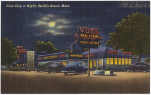 Voss City at night, Swift's Beach, Mass.