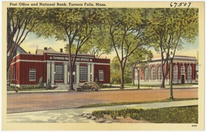 Post office and National Bank, Turners Falls, Mass.