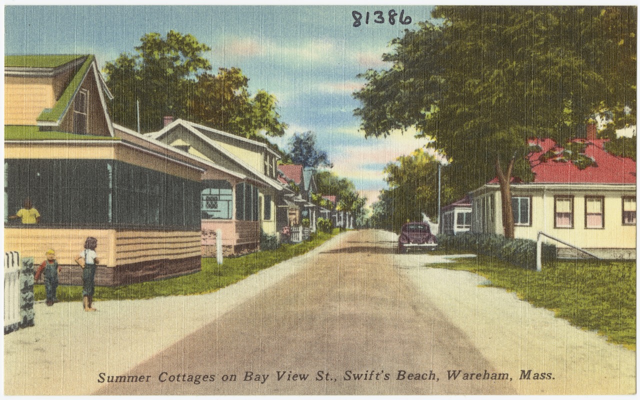Summer cottages on Bay View St., Swift's Beach, Wareham, Mass.