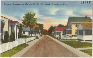 Summer cottages on Barnes St., Swift's Beach, Wareham, Mass.