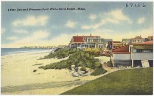 Shore line and Monument Point, White Horse Beach, Mass.