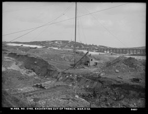 Wachusett Reservoir, South Dike, excavating cut-off trench, Boylston; Clinton, Mass., Mar. 9, 1904