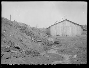 Wachusett Reservoir, South Dike, fill near Winston's Shanty, Boylston; Clinton, Mass., Mar. 9, 1904