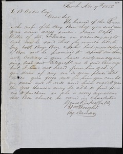 William Wright, Savannah, Ga., manuscript letter signed to Ziba B. Oakes, 9 November 1853