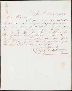 Wylly & Montmollin, Savannah, Ga., manuscript letter signed to Ziba B. Oakes, 17 February 1855