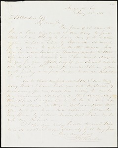 F. C. Barber, Augusta, Ga., autograph letter signed to Ziba B. Oakes, 28 February 1855