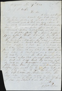 A. J. McElveen, Maysville, Ga. [?], autograph letter signed to Ziba B. Oakes, 29 November 1854