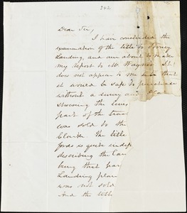 Henry Lesesne, [Charleston, S.C.?], autograph letter signed to [Ziba B. Oakes?], 6 September 1854