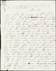 James Adger, Sullivan's Island, S.C., autograph letter signed to Ziba B. Oakes, 26 August 1854