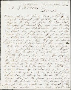 A. J. McElveen, Sumterville, S.C., autograph letter signed to Ziba B. Oakes, 23 August 1854