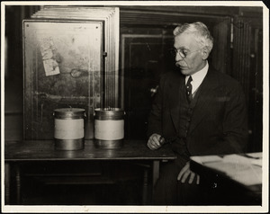 Joseph Langone with urn, Boston, Mass., August 1927