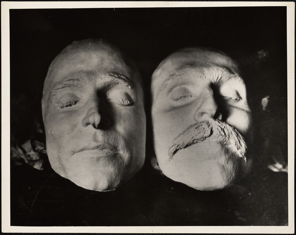 Sacco & Vanzetti death masks, Aug 30, 1927