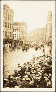 Sacco Vanzetti funeral procession - Hanover St., (North End), Boston, 28 August, 1927