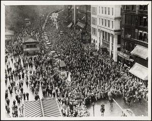 Sacco funeral proceeds down Tremont St., Aug 28, 1927